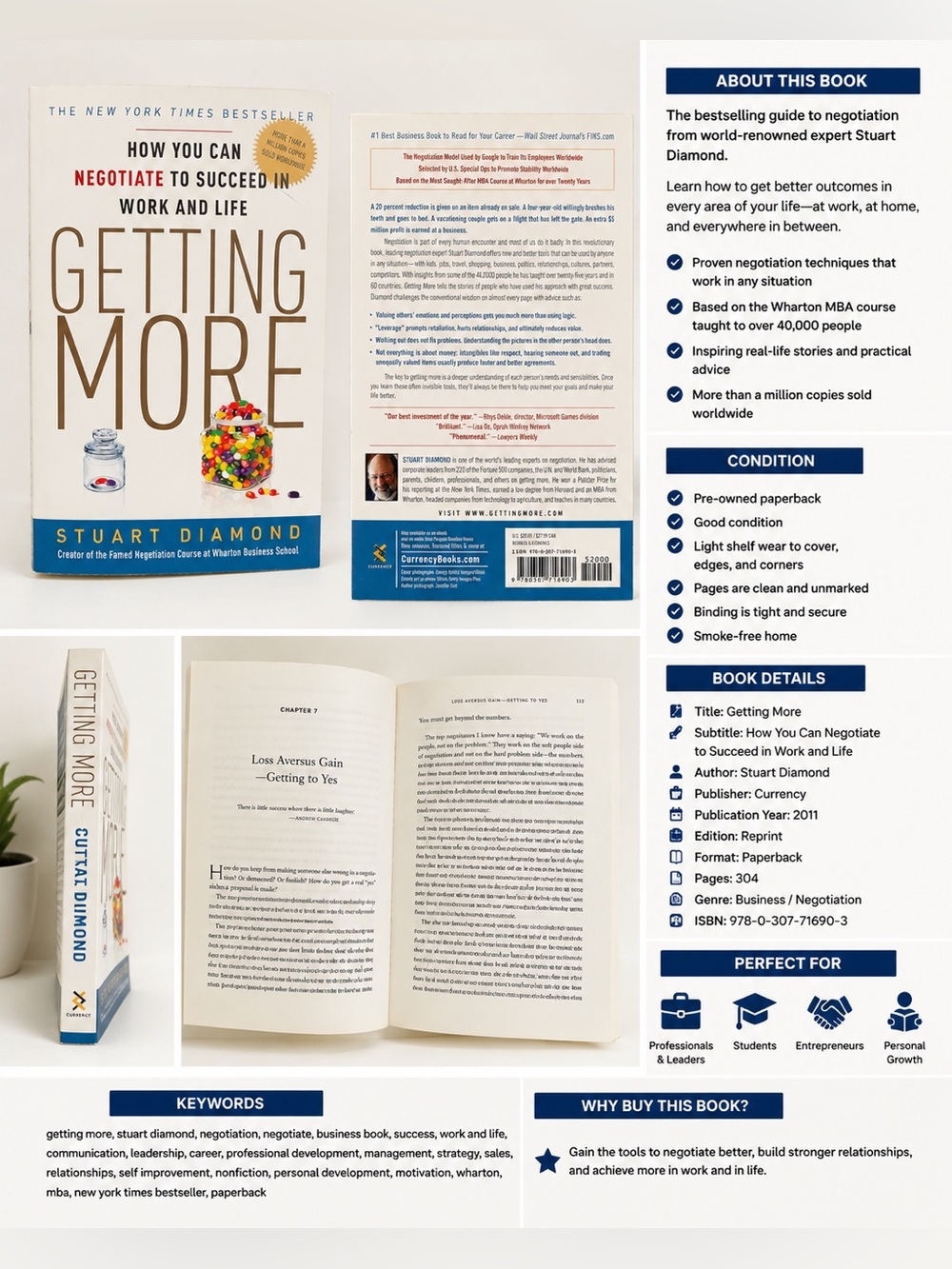 Getting More: How You Can Negotiate to Succeed in Work & Life by Stuart Diamond